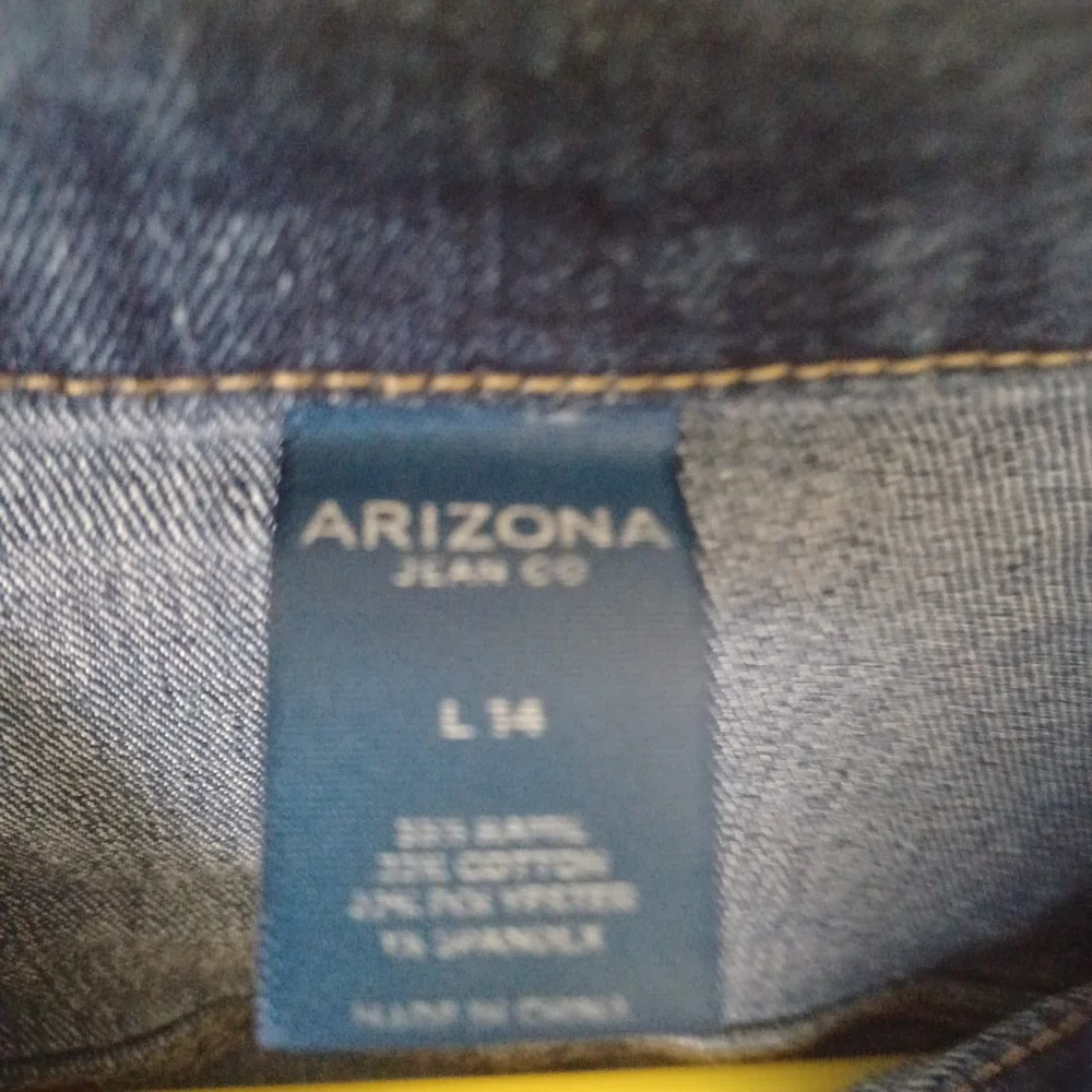 Arizona Jean Co Girls Size L (14) Classic Denim‎ Jacket Trucker Timeless 90s Y2K
